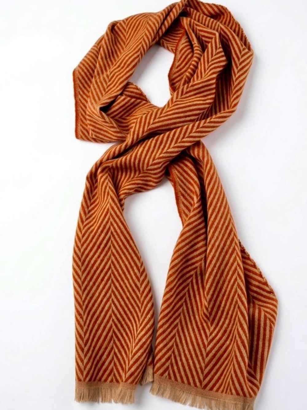 Nepal Artisan Chevron Scarf – NWOT, Super Soft 77” Fringe Wrap